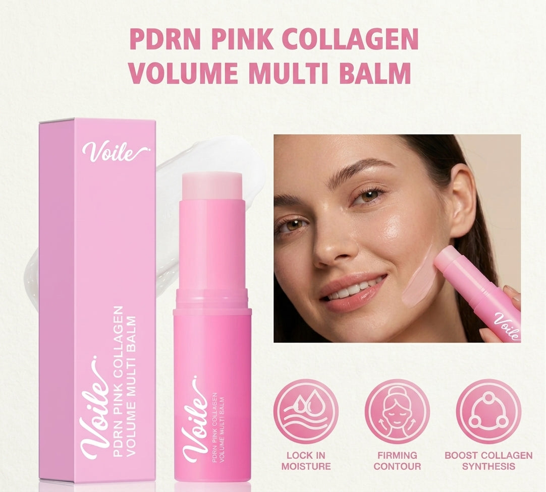 Voile™ PDRN Pink Collagen Multi-Balm Stick | Hydrating & Firming Moisture Stick for Face, Neck & Dry Skin