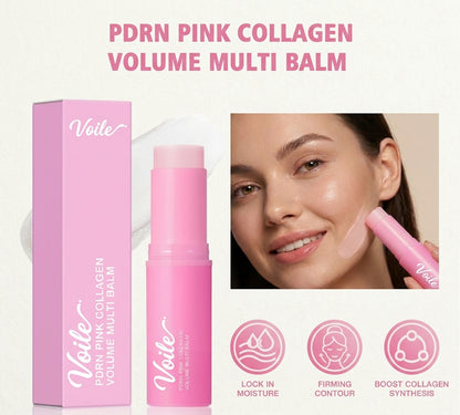 Voile™ PDRN Pink Collagen Multi-Balm Stick | Hydrating & Firming Moisture Stick for Face, Neck & Dry Skin